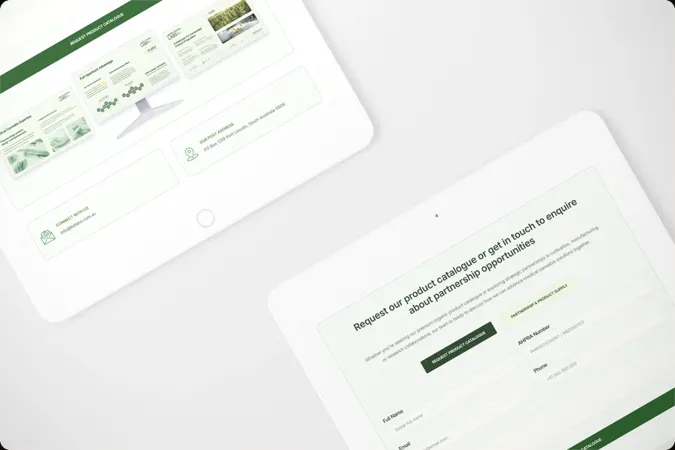 Catalogue on tablet