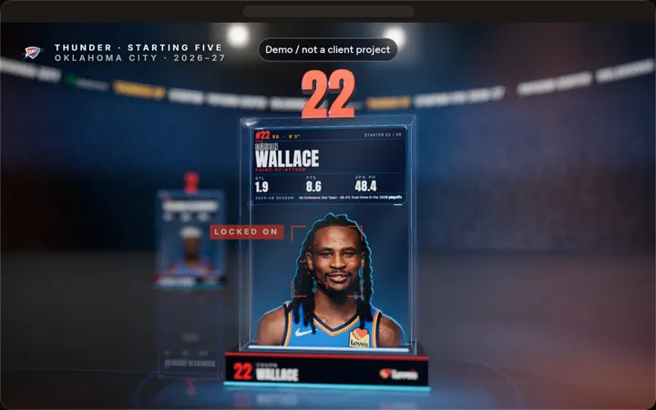 A player’s reveal card