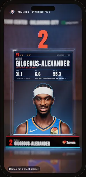 Starting Five on a phone