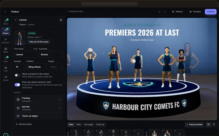 Studio: the podium editor