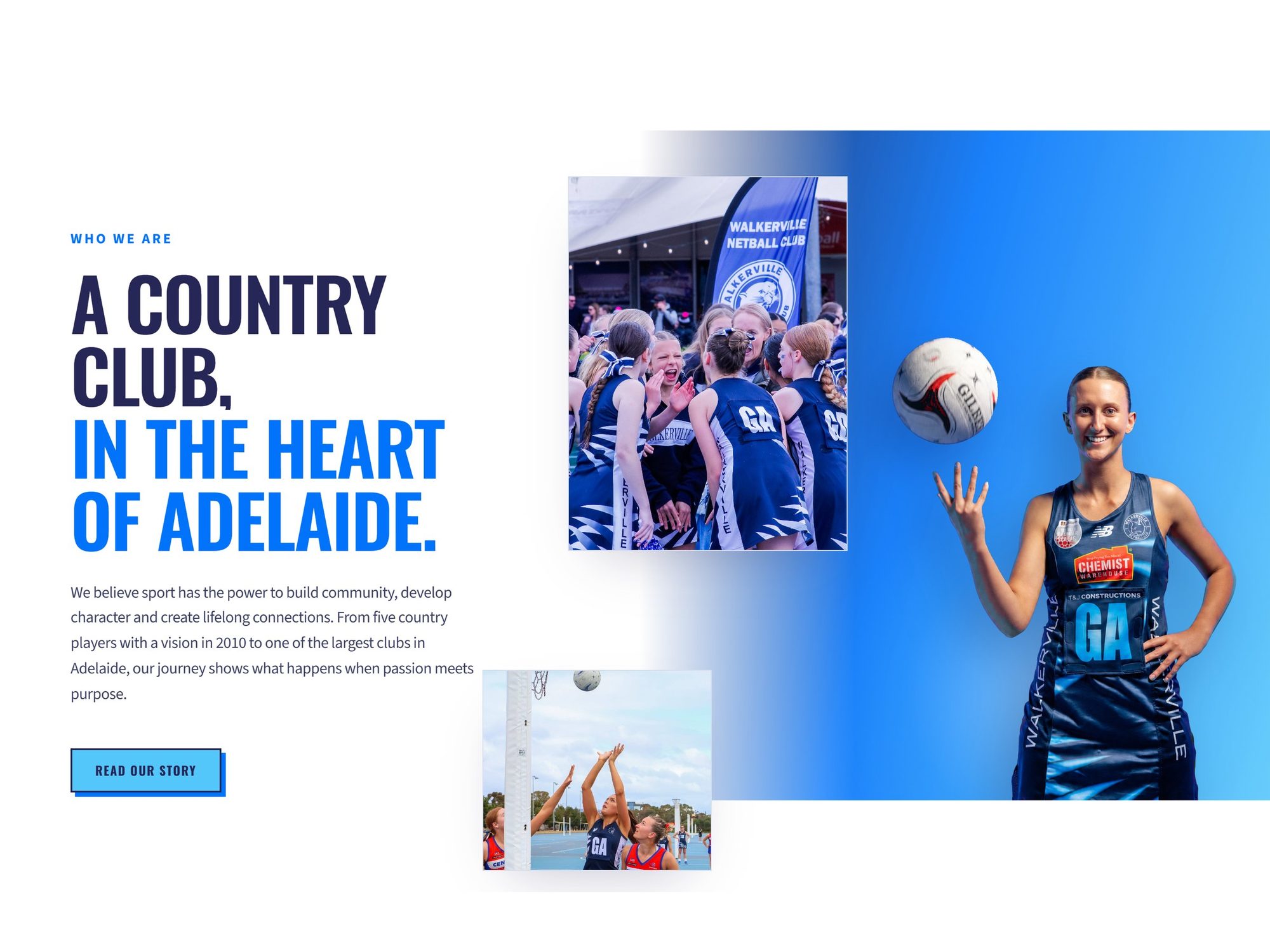 Homepage club story section