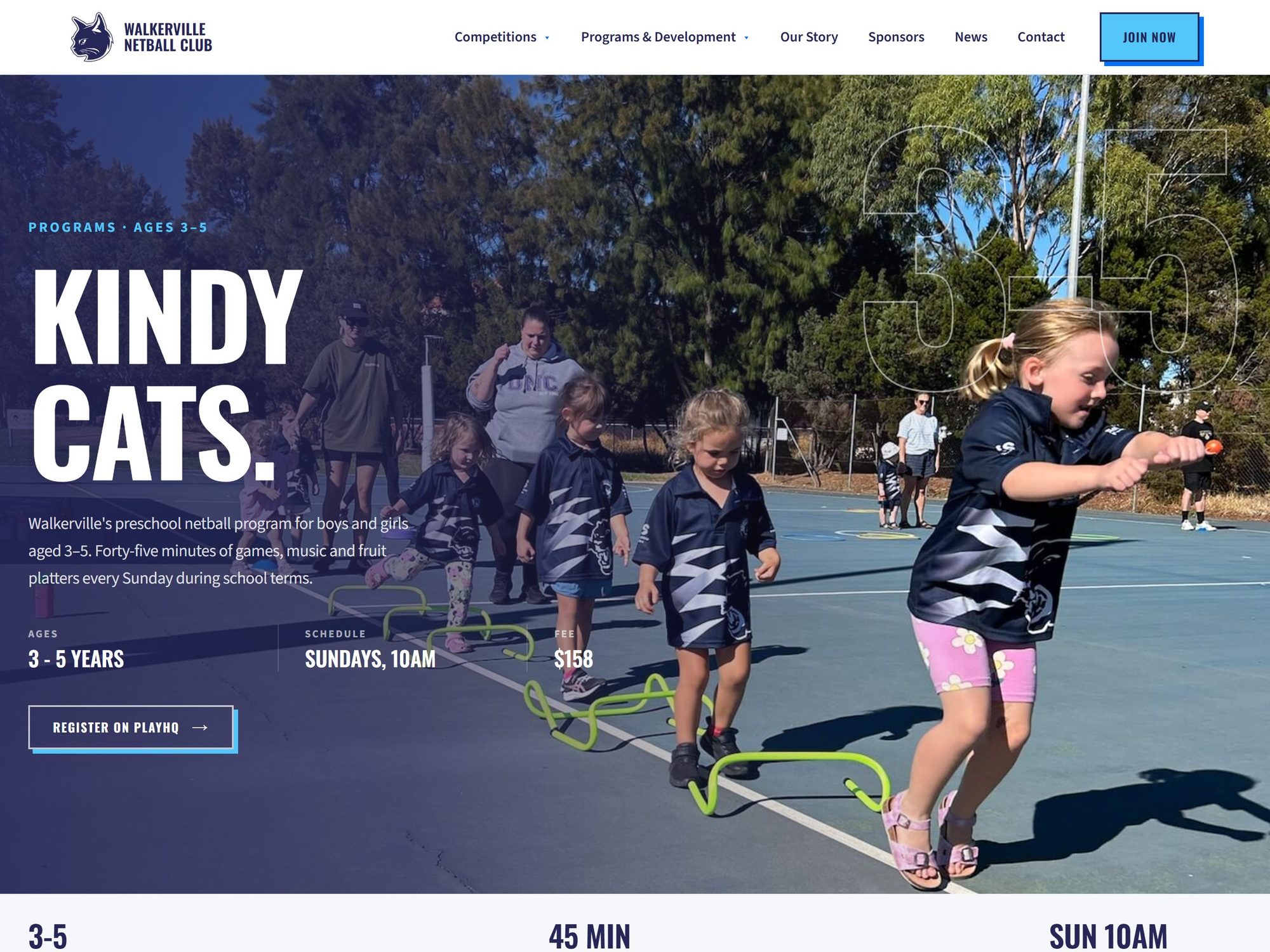 Kindy Cats programme page hero
