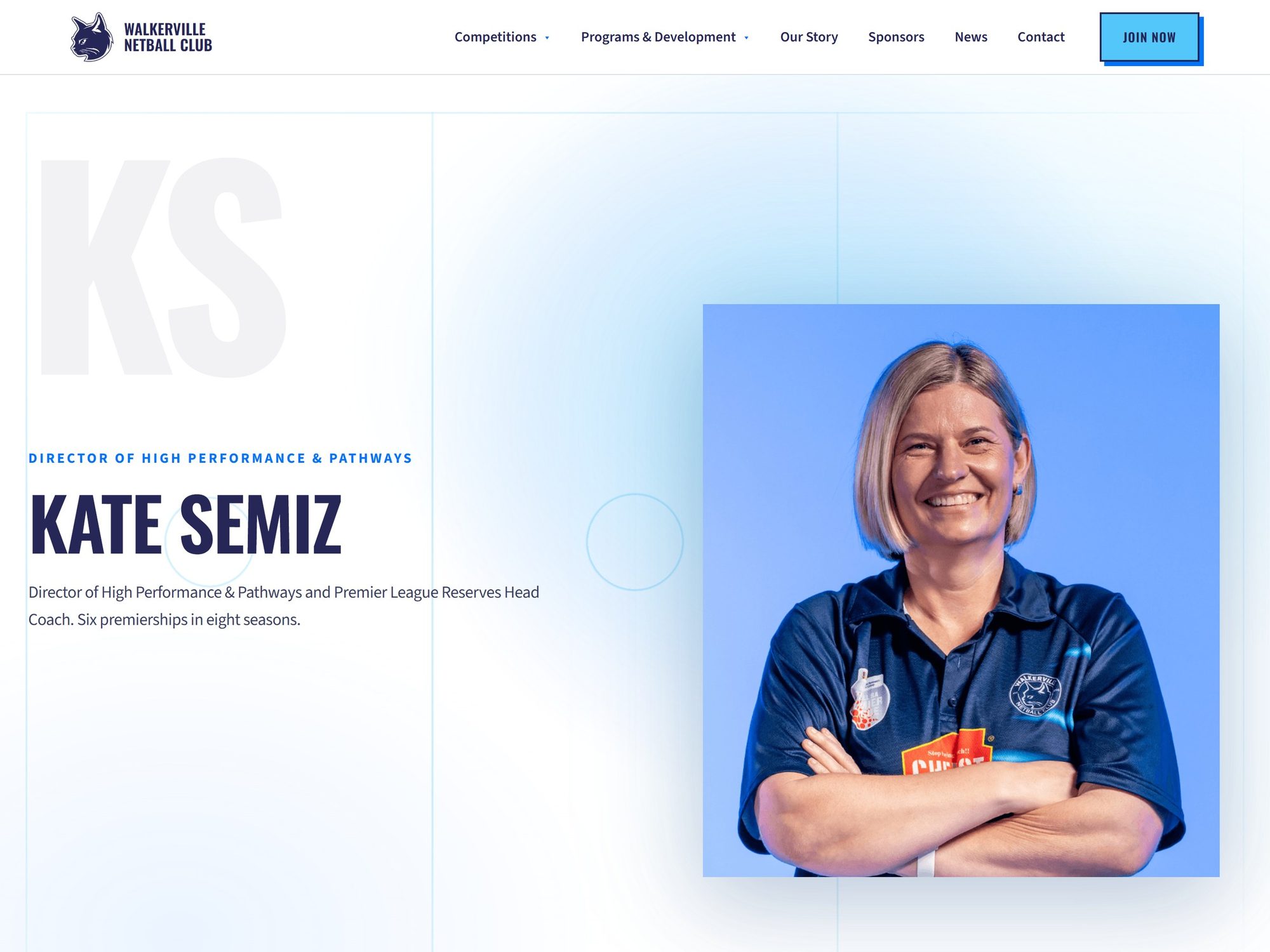 Coach profile page